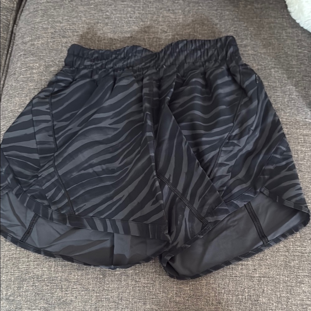 Black Zebra Print Women's Shorts